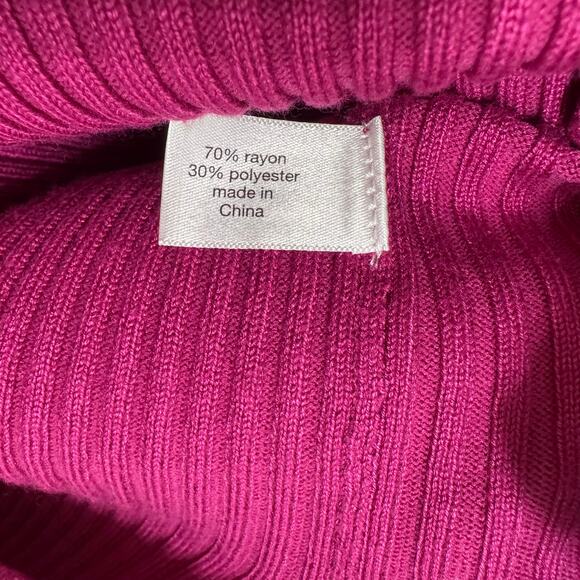 Lane Bryant Short Sleeve Polo Rib Sweater Dress Fuchsia Purple Size 18/20 - Picture 5 of 10